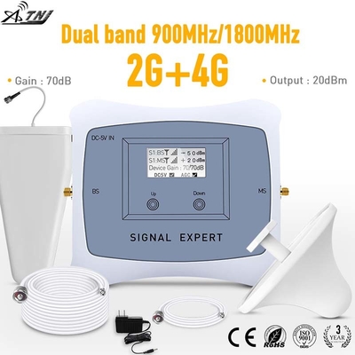 購入 70dBデュアル バンドの中継器900MHz 1800MHz 4G GSM LTE信号のブスター オンライン製造