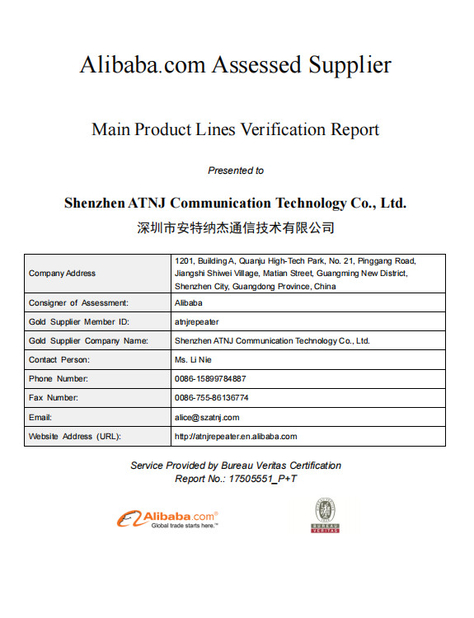 中国 Shenzhen Atnj Communication Technology Co., Ltd. 認証